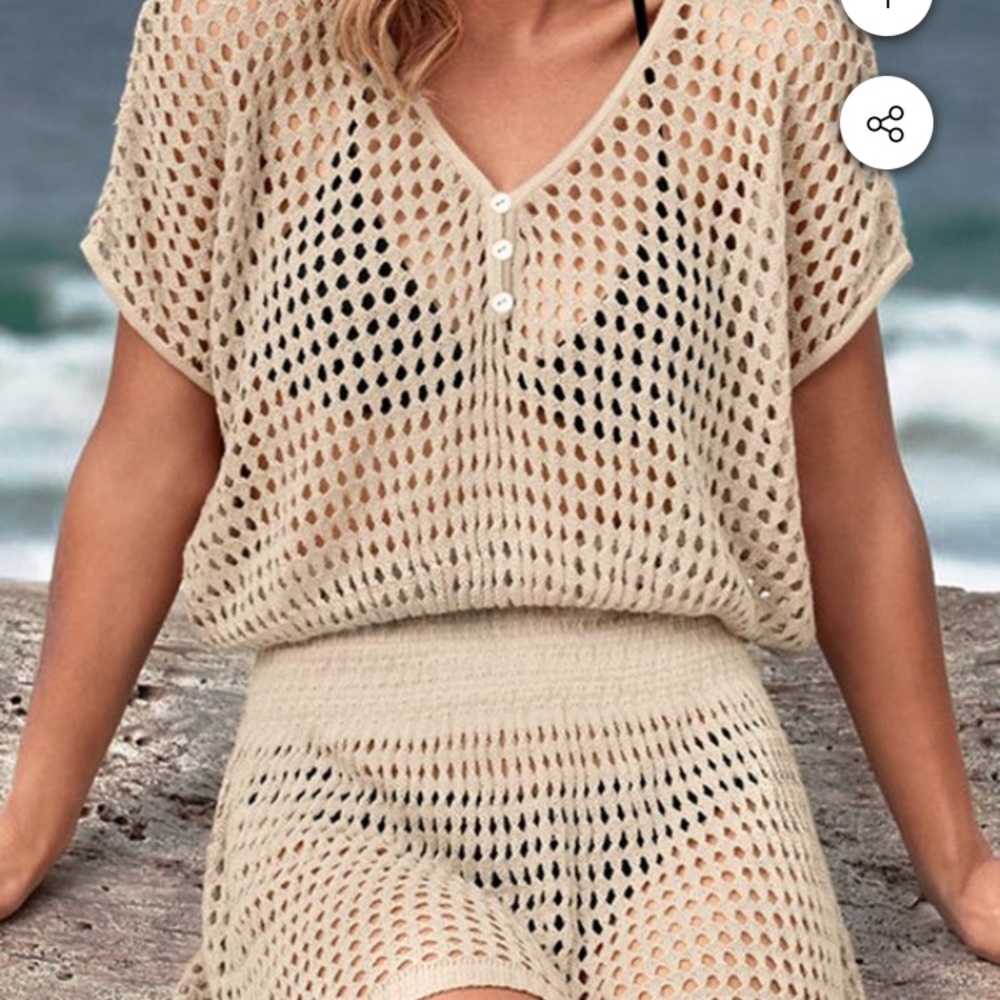 IVORY CROCHET COVER UP